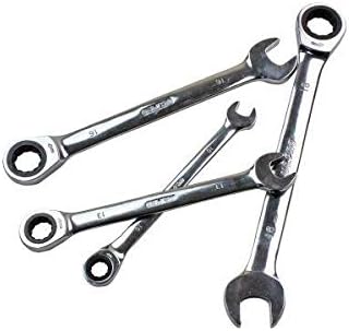 US Pro Professional Trade Quality 12 Piece Metric Combination Ratchet Spanner Set, 8-19mm B2233, Blue" Or "Red - Image 3