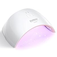 SUNUV 24W UV Light LED Nail Dryer Curing Lamp for Fingernail & Toenail Gels Based Polishes with Sensor, 30s 60s Timer SUN9C (Pink)