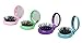 Louise Maelys 4pcs Round Folding Pocket Hair Brush Mini Hair Comb with Makeup Mirror for Travel Candy Color