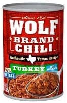 Wolf Brand Turkey Chili, No Beans 15 Oz (Pack of 3)