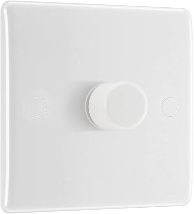 BG Electrical Nexus 800 Round Edge 2 Way Dimmer Switch 200W White Moulded