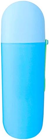 Toothbrush Holder,Huhuswwbin Portable Travel Toothbrush Toothpaste Anti-dust Cover Holder Case Storage Box - Blue + Light Blue