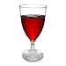 Party Essentials Hard Plastic One Piece 8-Ounce Wine Glasses, Clear, 8 Count