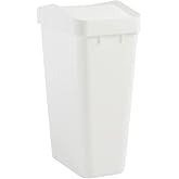 Rubbermaid Swing Top Waste Container for Home and Kitchen, Easy Access Disposal and Slim Modern Trash Can with Lid, 12.2 Gallon Capacity, White