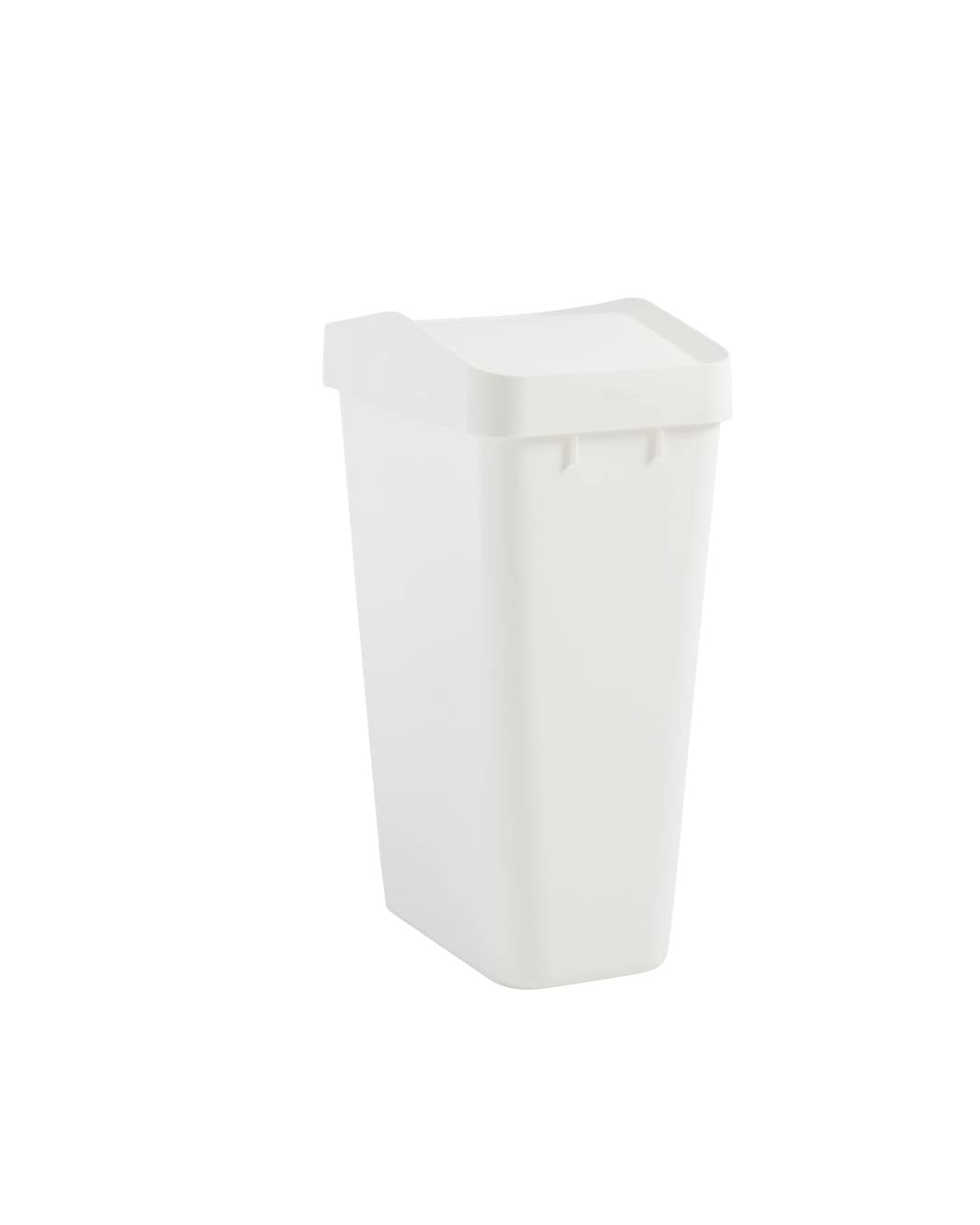 Photo 1 of **No Lid**Rubbermaid Swing Top Waste Container for Home and Kitchen, Easy Access Disposal and Slim Modern Trash Can with Lid, 12.2 Gallon Capacity, White