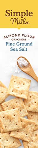 SIMPLE MILLS ALMOND FLOUR CRACKERS, FINE GROUND SEA SALT, 4.25 OZ