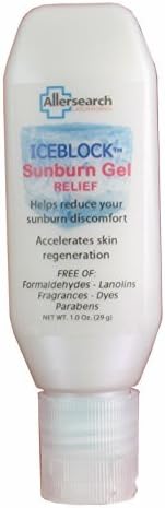 Allersearch Laboratories Iceblock Sunburn Relief Gel, 1 Ounce by Allersearch Laboratories