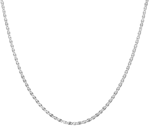 Amazon.com: 18 to 26 Inch 4mm Diamond-Cut Ice Link Chain in