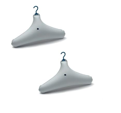 Kleiderbügel 434 aufblasbar 2 Stück in weiss 48 x 26 cm incl. Bienenwachslederbalsam 50g