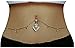 Women Sexy Rhinestone Piercing Bar Body Jewelry Boho Waist Chain Belt Belly Button Ring