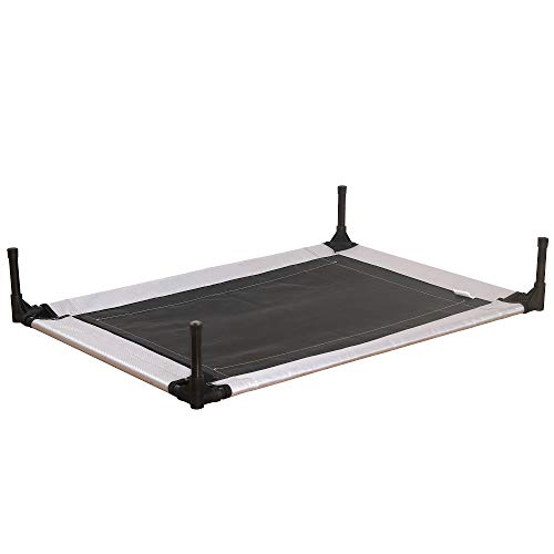 Niubya Elevated Dog Bed with Canopy, 1680D Oxford Fabric Mesh Portable