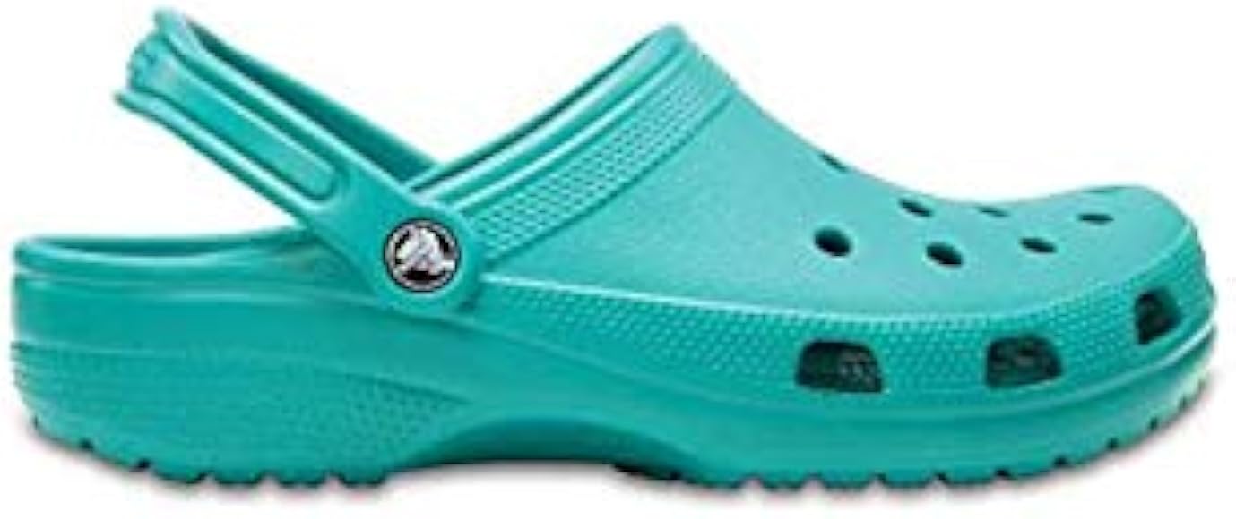teal green crocs