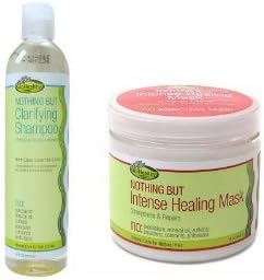 Nothing but Clarifying Shampoo 12oz & Intense Healing Mask 16oz