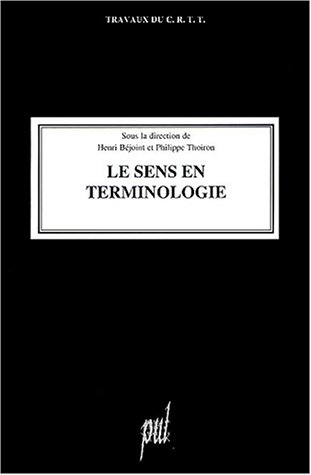 Le  sens en terminologie