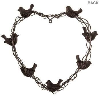 Heart & Birds Metal Wall Decor Home Decoration Heart shaped wreath