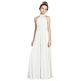 Chiffon Junior Bridesmaid Dress for Teens Halter