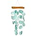 Woodstock Chimes Asli Arts Collection, Mini Capiz Chime, 12'' Aqua Capiz Wind Chimes for Outdoor, Patio, Home or Garden Décor (C139)