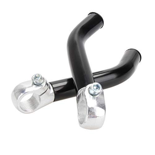 CMrtew 1Pair 22.2mm Bicycle Handlebar Extended Bracket Headlight Mount Bar Computer Holder Lamp Aluminum Alloy Nonslip Support Extender (Black)