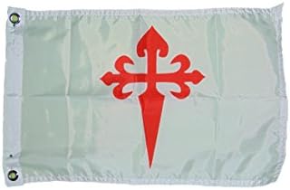 quarks Order of St James Templar Knights Flag Polyester 12 X 18 Inches Boat Motorcycle Fort