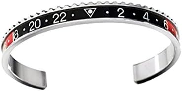 SPEEDOMETER OFFICIAL BlACK AND RED STEEL BANGLE / BRACELET - MADE IN ITALY