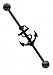 Pierced Owl 14GA Stainless Steel Nautical Anchor Industrial Barbell (Black)