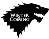 KEEN Game of Thrones Winter is Coming Stark Vinyl Decal Sticker|Cars Trucks Vans Walls Laptops Cups|Black|5.5 in|KCD786