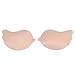 HDE Womens Reusable Backless Stick On Strapless Push Up Push Bra Deluxe (Nude D)