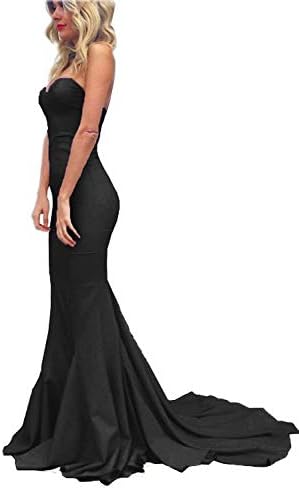 Ruisha Women Sweetheart Strapless Mermaid Prom Dresses Long Formal Bridesmaid Dress Party Gown RS0258