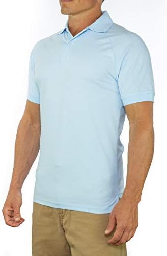 Comfortably CollaredCC Perfect Slim Fit Polo Shirts for Men + Stretch | Breathable Sweat Wicking Short Sleeve Fitted Collared Mens Polo T Shirt