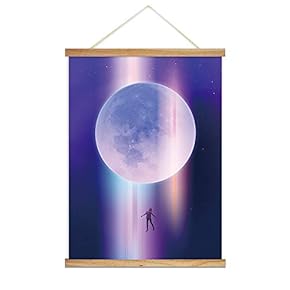 Hanging Poster Wooden Framed Star Night Theme Home Wall Canvas Prints Ready to Hang - 18"x24" inches