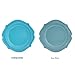 Tiger Chef 96-Pack Sky Blue - Sea Blue Color Round Scalloped Rim Disposable Plastic Plate Set for 48 Guests Includes 48 10-Inch Dinner Plates, 48 8-Inch Salad Plates - BPA-Free