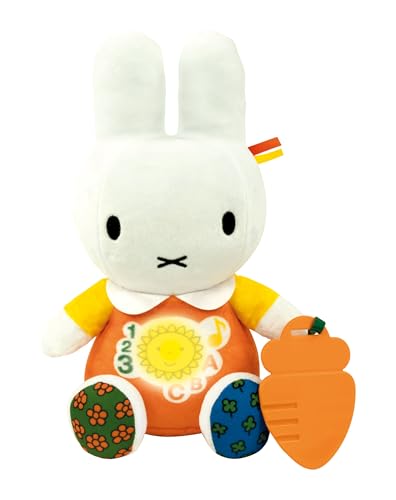 Clementoni - 56185 - Nijntje - Pratende Knuffel - Babyspeelgoed, Cijfers En Letters, Sensorisch Spel, Nederlandse, Franse En Engelse Taal, Konijntje Interactief, Educatief Speelgoed 6-36 Maanden