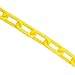 BISupply Yellow Plastic Chain Links - 125ft x 2in Plastic Barrier Chain for Safety Crowd Control or Plastic Links Halloween Decor Chains for Costumes