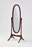 Wooden Cheval Floor Mirror, Cherry Finish (Kitchen)