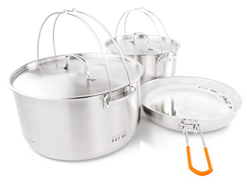 GSI Outdoors Glacier Stainless Troop Cookset, Camping cookware