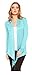 Red Hanger Women's Light Weight Open Front Drape Cardigan Sweater Made in USA, Aqua-S