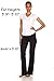Unique Styles Fold-Over Waistband Stretchy Cotton Blend Yoga Pants (Large-2Pack Black & Grey)