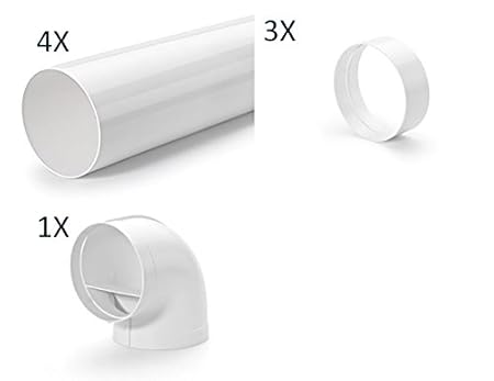 Naber COMPAIR® Rundrohr Set-4/flow 150er / 8-teiliges Set mit Luftleitkörpern