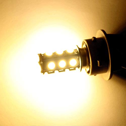 HOTSYSTEM 1156 1141 LED Light Bulbs DC12V P21W BA15S 18-5050SMD for Car RV SUV Camper Trailer Trunk Interior Reversing Backup Tail Turn Signal Corner Parking Side Marker Lights(Warm White,Pack of 6)