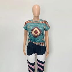 Sasens Women's WesternTribal Ethnic Print Shirts
