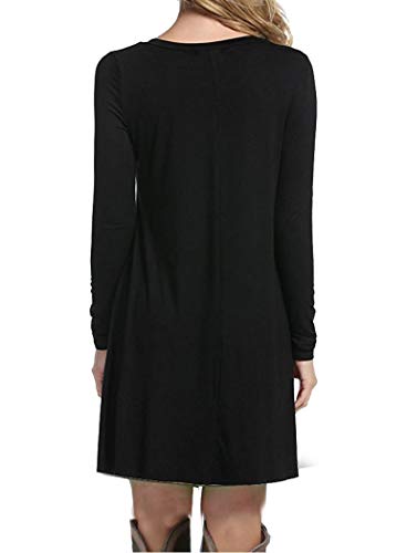 TINYHI-Womens-Casual-Plain-Fit-Flowy-Simple-Swing-T-Shirt-Loose-Tunic-Dress