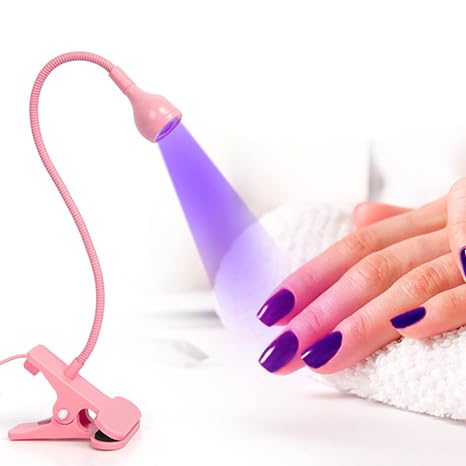 Photo 1 of Nail Lamp LED Flexible Gooseneck Lamp Nail Manicure Dryer Curing Light for Gel Nails Home DIY Professional Nail Art Tools (Pink)