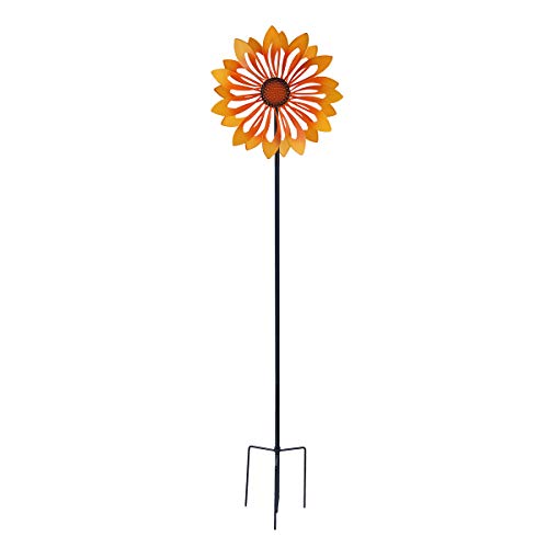 3D Kinetic Wind Spinners with Stable Stake Metal Garden Spinner with Reflective Painting Unique Lawn Ornament Wind Mill for Outdoor Yard Lawn Garden Decorations - Thumbnail 5