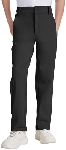 youth grey dress pants B By Brooks Brothers Big Boys Classic Machine Washable Dress Pants - Light Gray