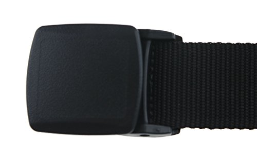 Trekker Metal Free Ratchet Buckle Web Belt Made in USA by Thomas Bates (Black)