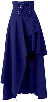 Women Gothic Lolita Band Waist Skirt Steampunk Vintage Skirt
