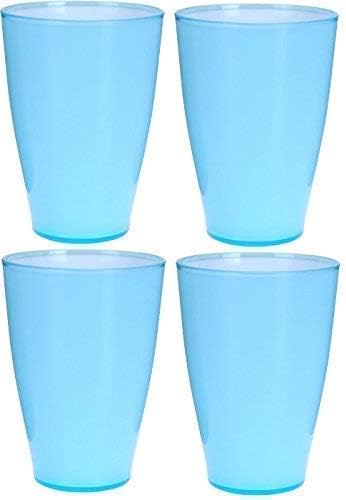 Excellent Set of 4 Bright Coloured Plastic Tumblers Cups Stacking Mugs