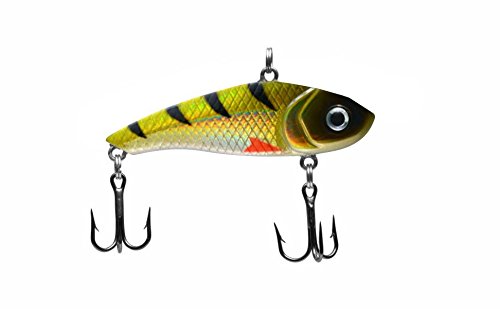 Dynamic Lures HD Ice Fishing Lure | 2.00 Inch 0.20 Oz | Vertical Jig Winter Lure | (2) - Size 10 Treble Hooks | for Fishing Bass, Trout, Walleye, Carp | Count 1 | (Perch) (The Best Walleye Lures)