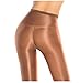 Womens Sexy Shiny Metallic Glitter Glossy Pantyhose Tights Super Elastic Stockings (Coffee)