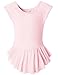 JEE.MDNMD.OO Girls' Flutter Sleeve Skirted Leotard Ballet Pink